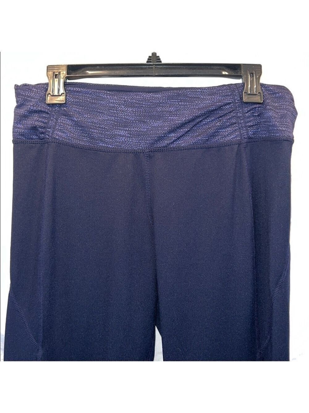 Tangerine Navy Blue Bell Leg Legging, Size Large - Picture 2 of 9